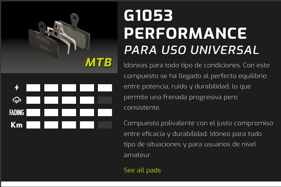 Pastillas de freno Galfer FD281 – G1053 – Avid - Imagen 3